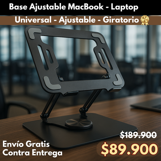 💻Holder Giratorio Metálico McBook/Todo Tipo De Portátil + Soporte Celular