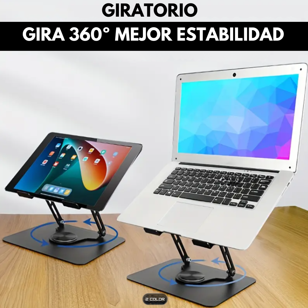 💻Holder Giratorio Metálico McBook/Todo Tipo De Portátil + Soporte Celular