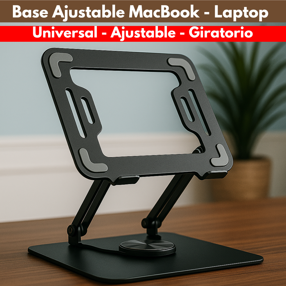 💻Holder Giratorio Metálico McBook/Todo Tipo De Portátil + Soporte Celular