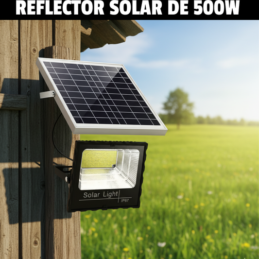 Reflector Solar de 500W 12 Horas Continuas de Iluminación